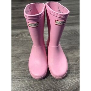 Hunter Kids First Classic Pink Waterproof Rain Boots Size 2